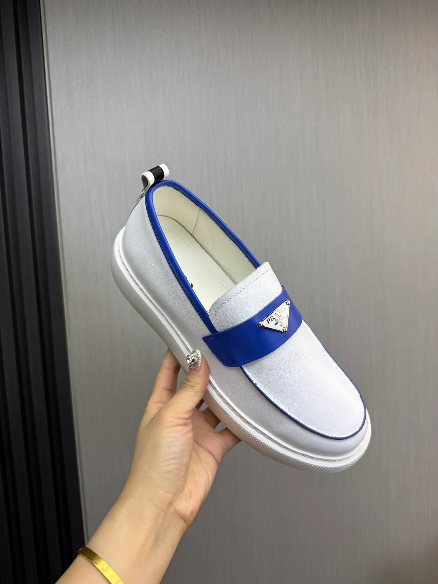 Factory price 580💰 [PRADA] Men's shoes are popular in the counter, official website is synchronized, 1 high-quality shipment ✔️Original cowhide + cowhide lining, 1🆚1 replica, original sole, 38-45 (45 customized, non-refundable)